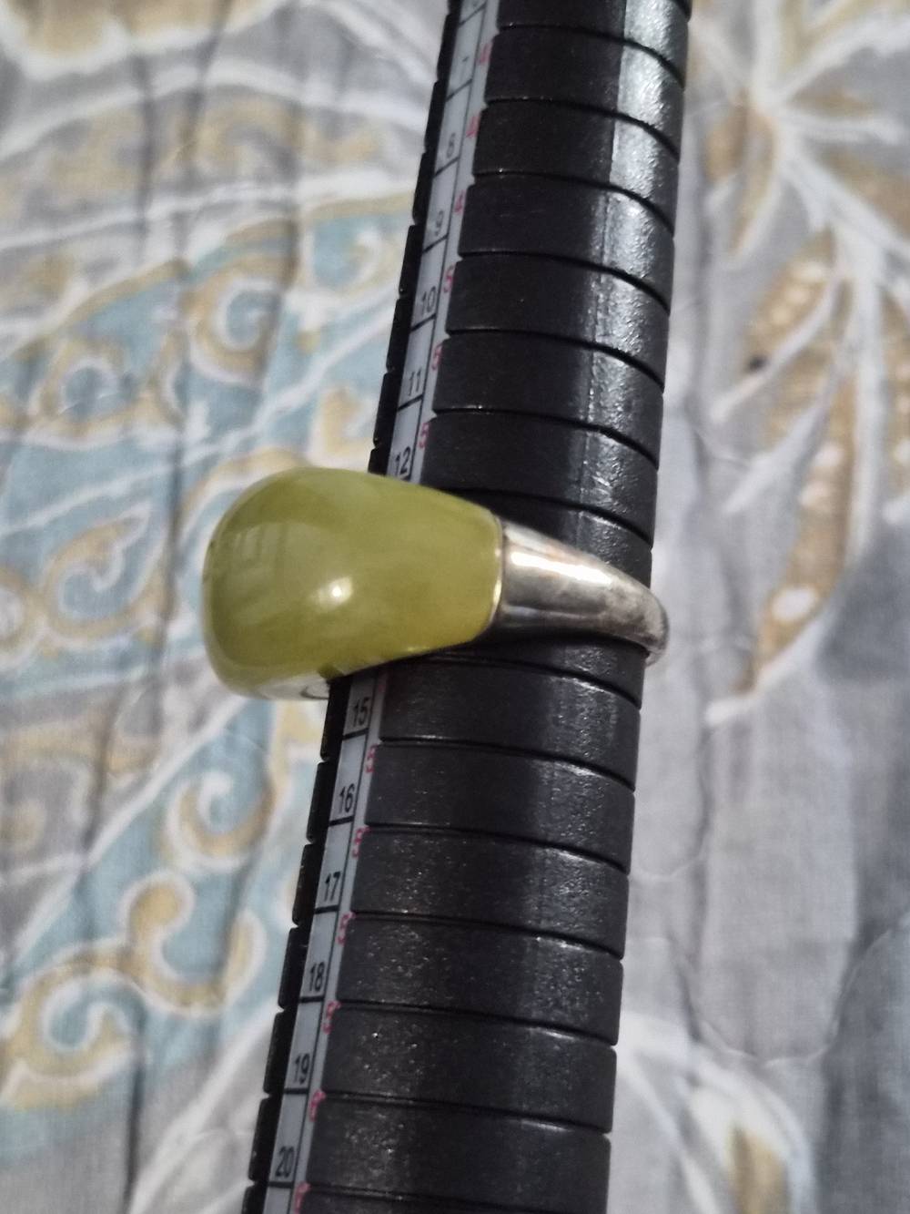 Green Stone 925 ring Ingraved Inspire